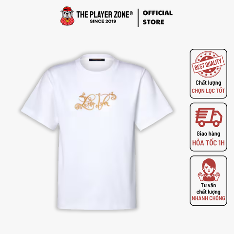 Áo Thun Signature Embroidery T-Shirt - Trắng