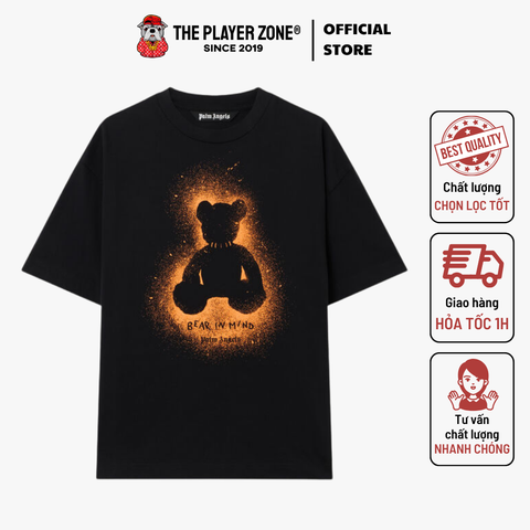 Áo thun Spray Bear Regular T-shirt- đen