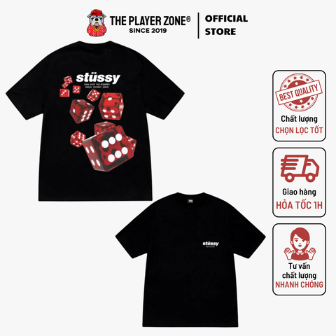 Áo Thun Stussy Rollers - Đen