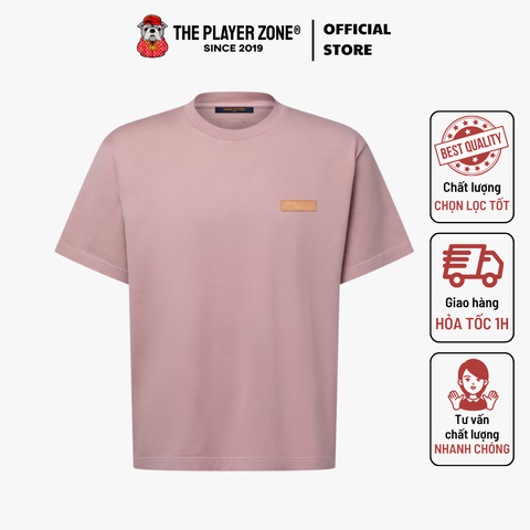 Áo Thun Vintage-Dyed Effect T-Shirt- Hồng