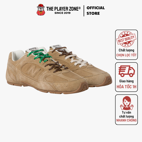Giày Ecru New Balance X Miu Miu 530 Sl Suede Sneakers