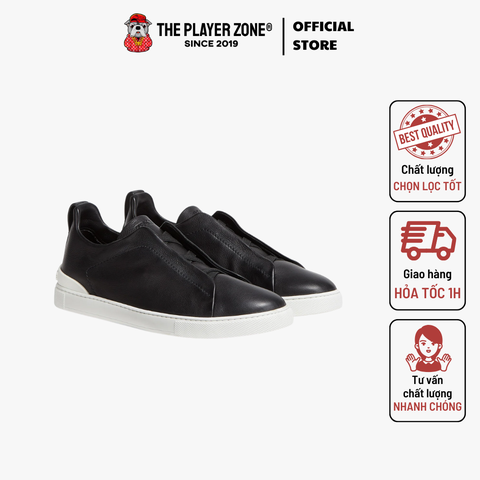 Giày Zegna Triple Stitch Secondskin Sneakers - Black