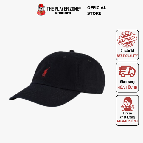 Nón Polo Ralph Lauren Classic Red Logo Cap - Đen