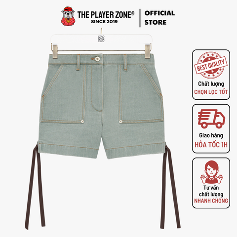 Quần short Loewe Workwear shorts in denim - Green