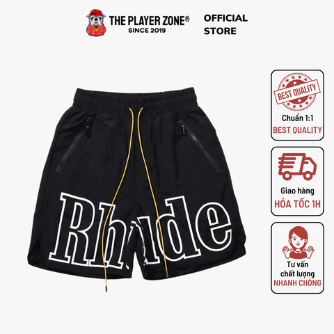 Quần Short Rhude Summer Swim Logo - Đen