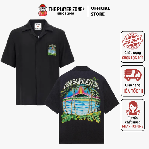 Áo sơ mi Volcano Short Sleeve Jacquard Shirt- Đen