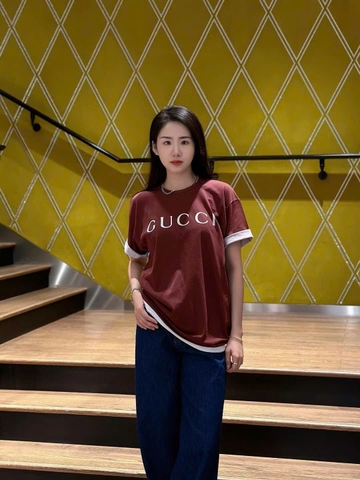 Áo thun Gucci Red Encore T-Shirt With Logo - đỏ