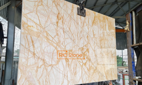 [Đá cẩm thạch - Marble] GOLDEN SPIDER ONYX