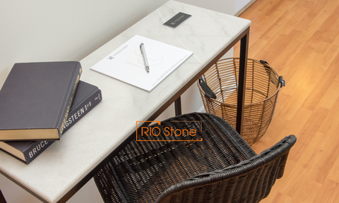 [Sản phẩm] Mặt bàn đá marble Carrara White