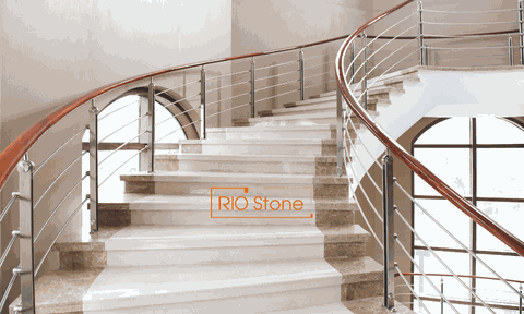 [Hạng mục] Đá ốp cầu thang