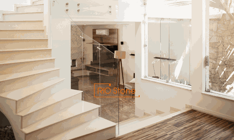 [Hạng mục] Đá ốp cầu thang