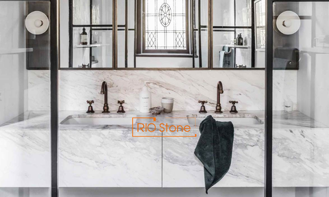 [Hạng mục] Đá ốp lát nhà vệ sinh