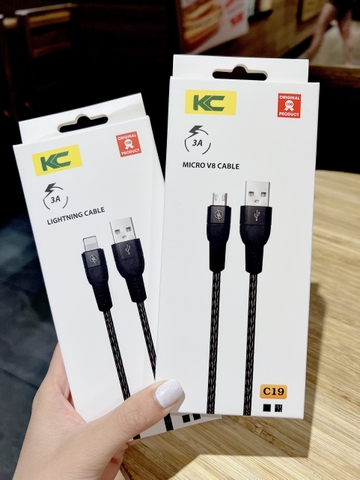 Cáp sạc KC C19 IPHONE