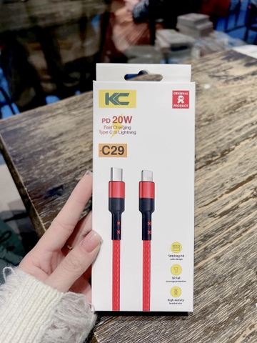 Cáp sạc KC C29 ( C to Lightning )