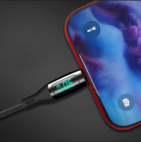 CÁP SẠC DÙ 30W KCLUX C30133 ( C to Lingtning - có đèn báo )