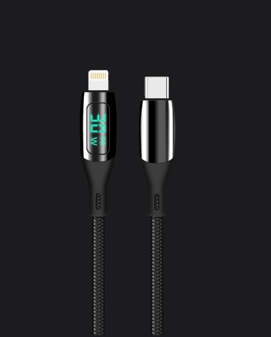 CÁP SẠC DÙ 30W KCLUX C30133 ( C to Lingtning - có đèn báo )