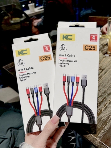 Cáp sạc 4 đầu KC C25