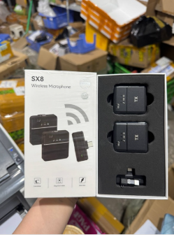 Micro Không Dây SX8 2 Mic Thu Âm 2IN1 ( IP+TC)
