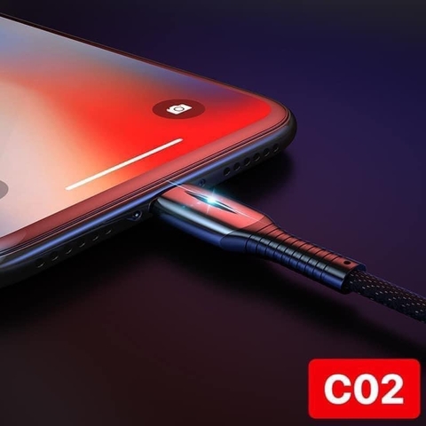Cáp sạc KC C02 Iphone 2m