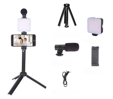 Gậy livetream kèm míc và đèn KC G08