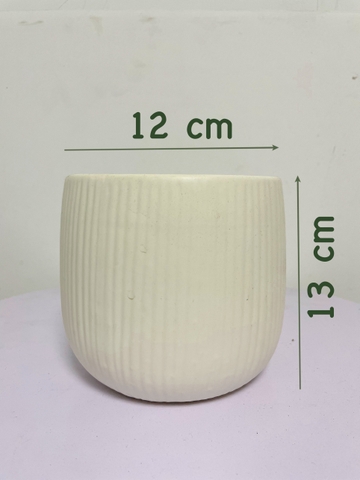 CHẬU KẺ TĂM TRÁNG MEN (12*13cm) (1 chậu), tráng men, chậu cây mini, sen đá, xương rồng Cây Tươi Nguyên CTN0980