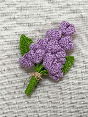 BROOCHES PURPLE FLOWERS