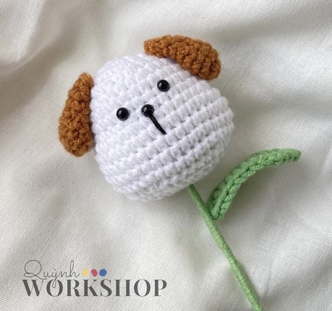 FLOWER BRANCHES DOG WITH LONG EARS