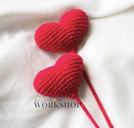 FLOWER BRANCHES HEART-red