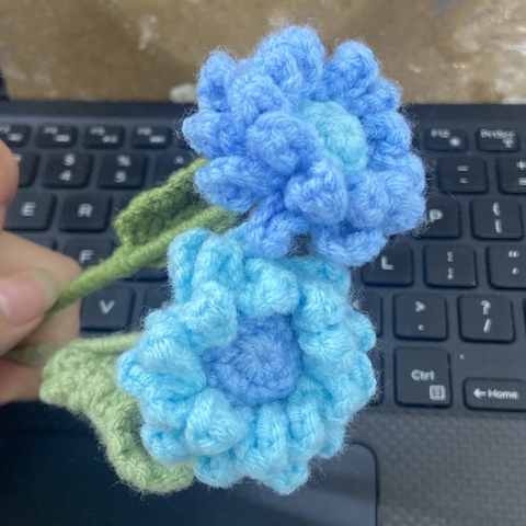 FLOWER BRANCHES 2 - 2 LAYERS DAISY-blue