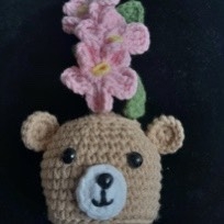 FLOWER POTS - BEAR WITH FORGET ME NOT