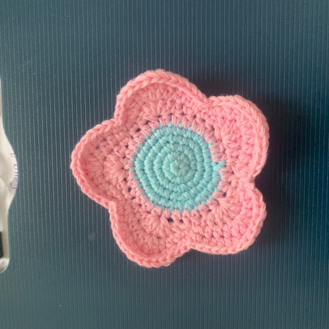 COASTERS - SIMPLE FLOWER-light pink blue