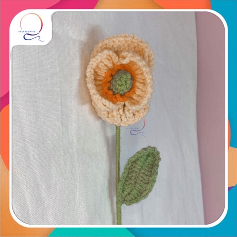 FLOWER BRANCHES POPPY-dark blue