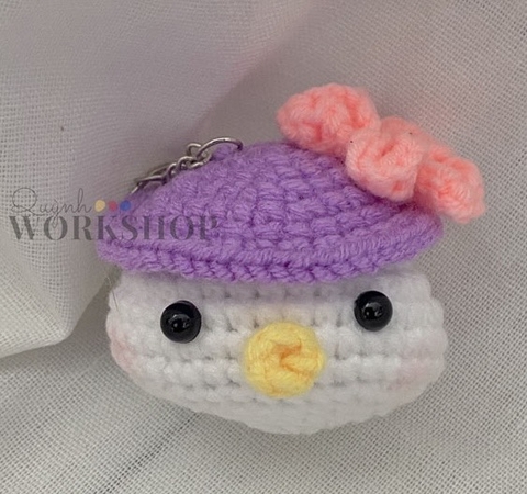 SMALL ANIMALS CHICK WEARING PURPLE HAT