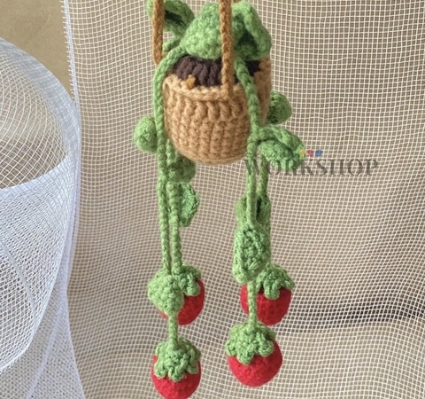 FLOWER POTS - STRAWBERRY-dark brown