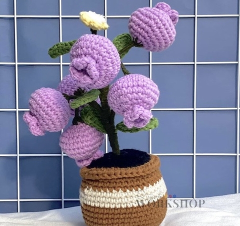 FLOWER POTS 6 PURPLE FLOWER POT