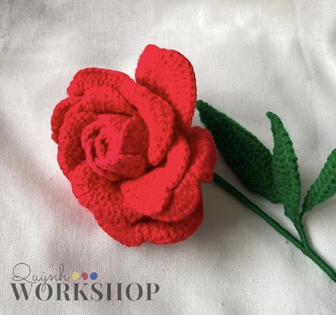 FLOWER BRANCHES GIANT ROSE-red