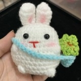 SMALL ANIMALS RABBIT WITH BLUE BAG-white