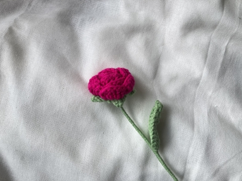 FLOWER BRANCHES SMALL ROSE-dark purple