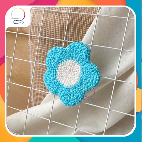 COASTERS - SIMPLE FLOWER-blue white