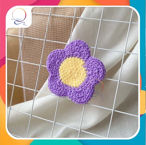 COASTERS - SIMPLE FLOWER-purple yellow