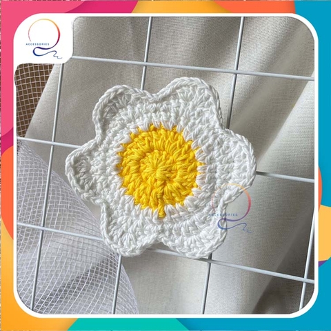 COASTERSSIMPLE FLOWER-white yellow