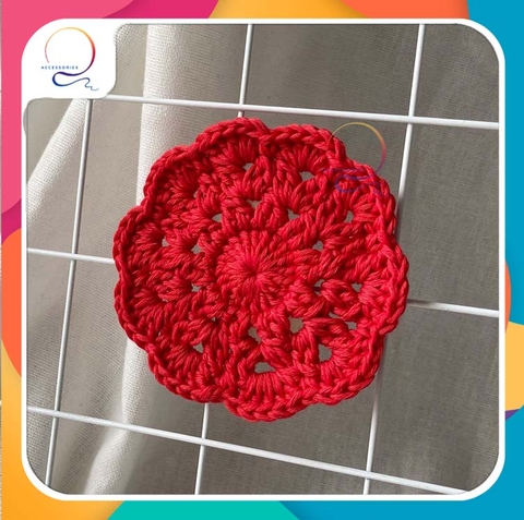 COASTERS SIMPLE FLOWER-red