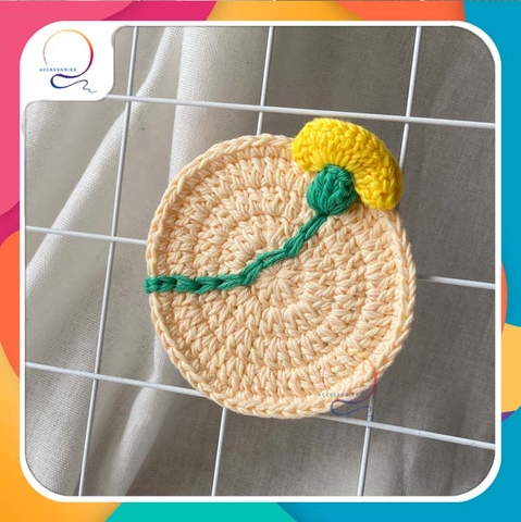 COASTERS DELICATE FLOWER-yellow