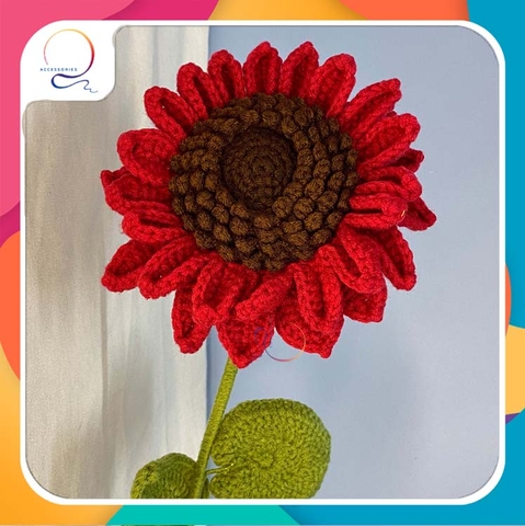 LUX FLOWER BRANCHES SUNFLOWER RED