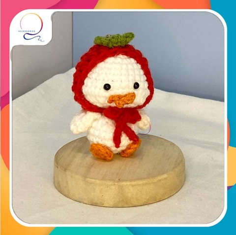 MEDIUM ANIMALS DUCK WEARING HAT-red