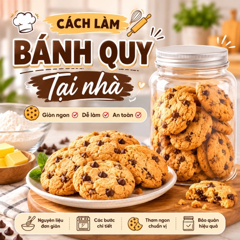 Cách làm bánh quy tại nhà giòn ngon, dễ thành công