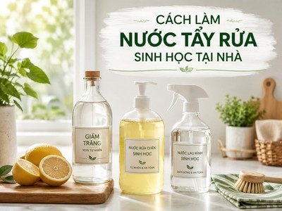 Cách làm nước tẩy rửa sinh học tại nhà: 2 công thức đơn giản, dễ áp dụng