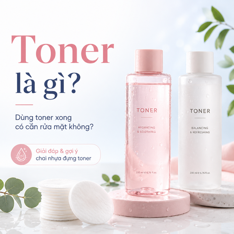 Toner là gì? Cách dùng và chọn chai nhựa đựng toner phù hợp