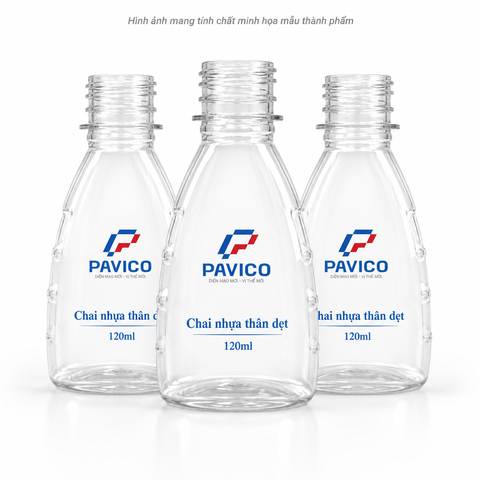 Chất liệu PET trong suốt của chai nhựa thân dẹt