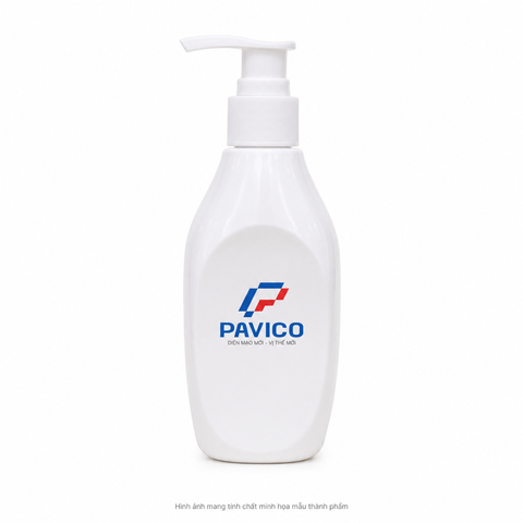 Chai Đựng Dầu Gội Sữa Tắm PET Trắng Sứ 220ml Cổ 24mm